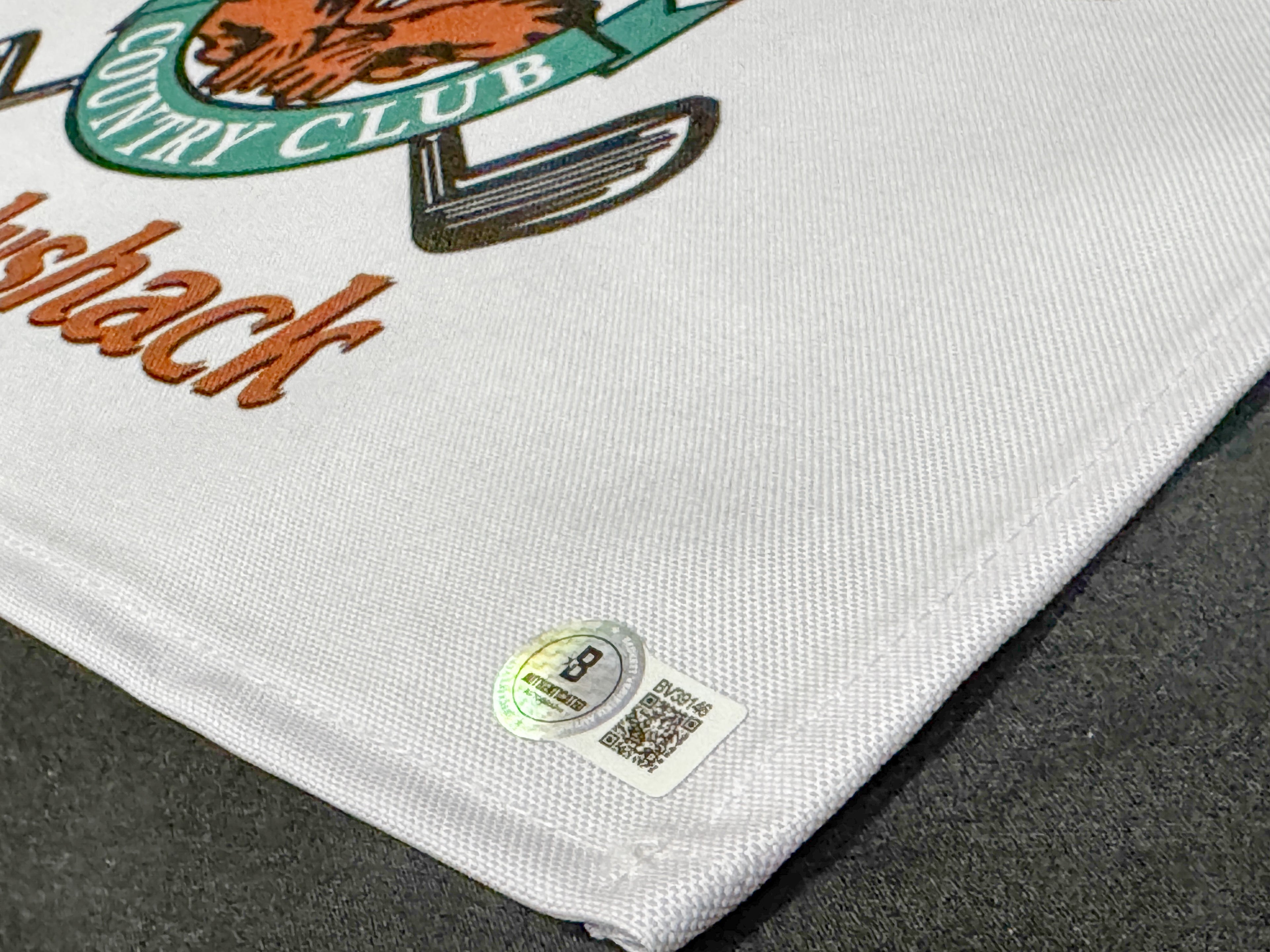 Chevy Chase Autographed Bush Wood Flag from Caddyshack