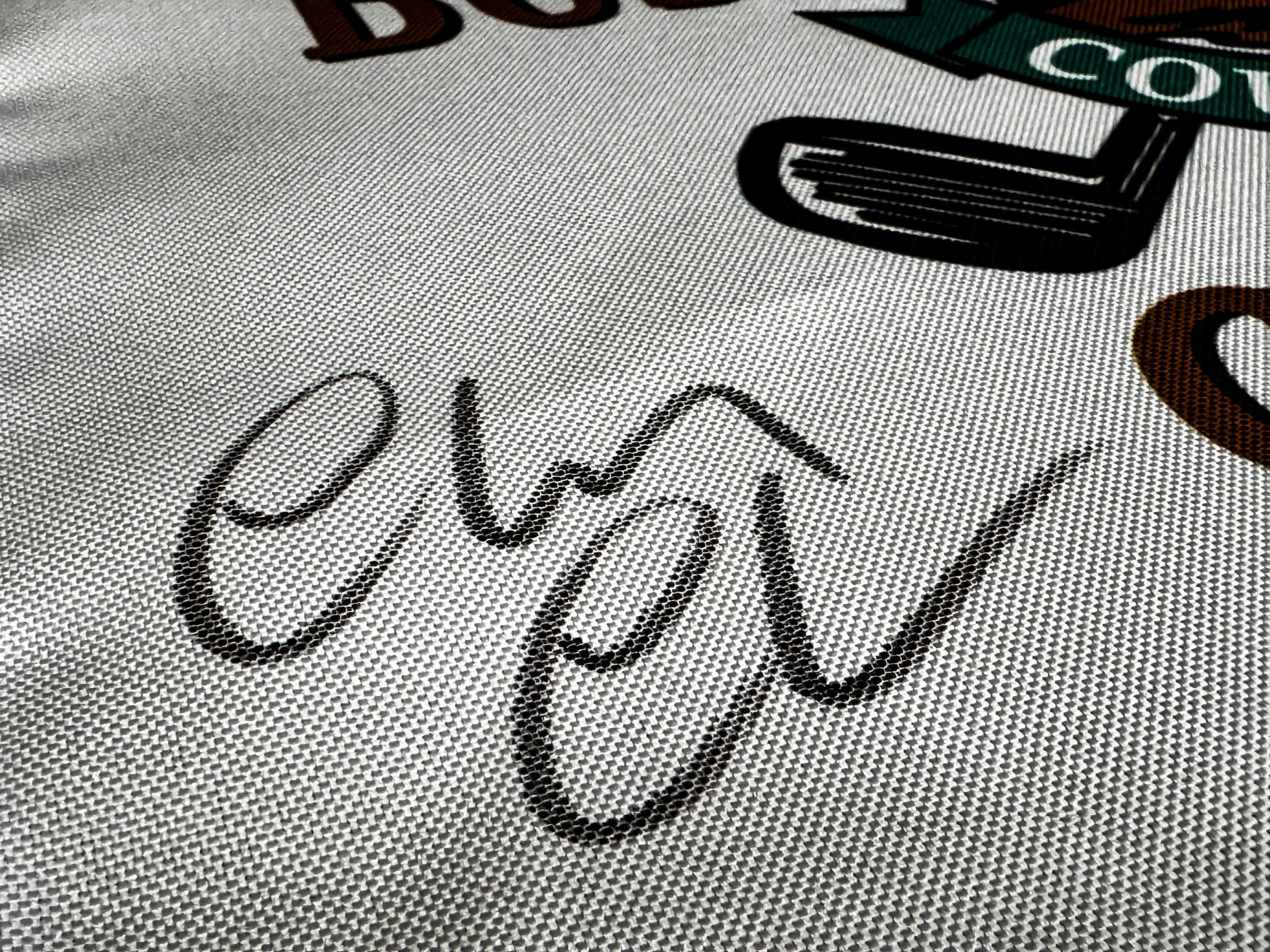 Chevy Chase Autographed Bush Wood Flag from Caddyshack