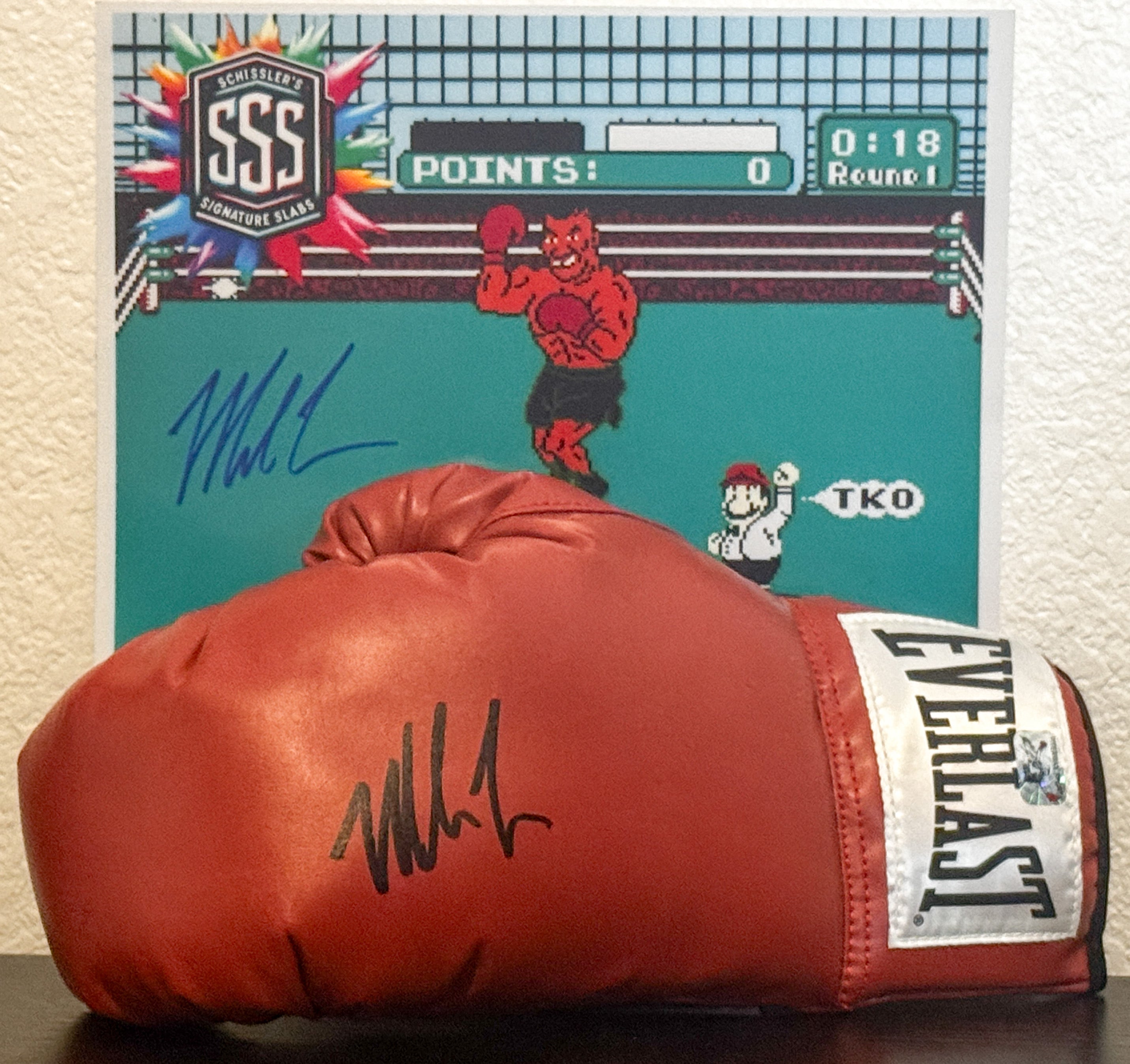 Mike Tyson Autographed Left Handed Glove with Fetterman Sports Authentication