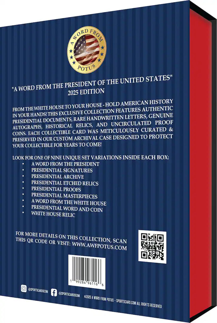 SportsCards.com - A Word from POTUS 2025 Edition - Presidents