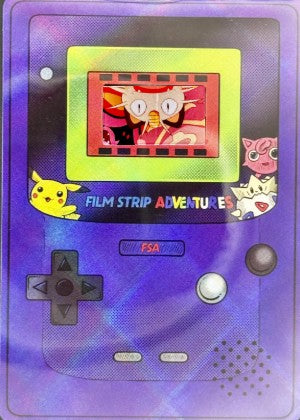 Authentic Pokémon 35mm Film Cell in FSA Custom Card Holder (Meowth inThe First Movie — Mewtwo Strikes Back (1998/1999))