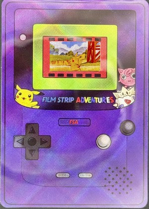 Authentic Pokémon 35mm Film Cell in FSA Custom Card Holder (🎬Pikachu’s Rescue Adventure (1999))