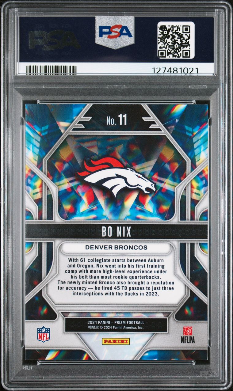 2024 PANINI PRIZM PRIZMATIC #11 BO NIX PSA 8