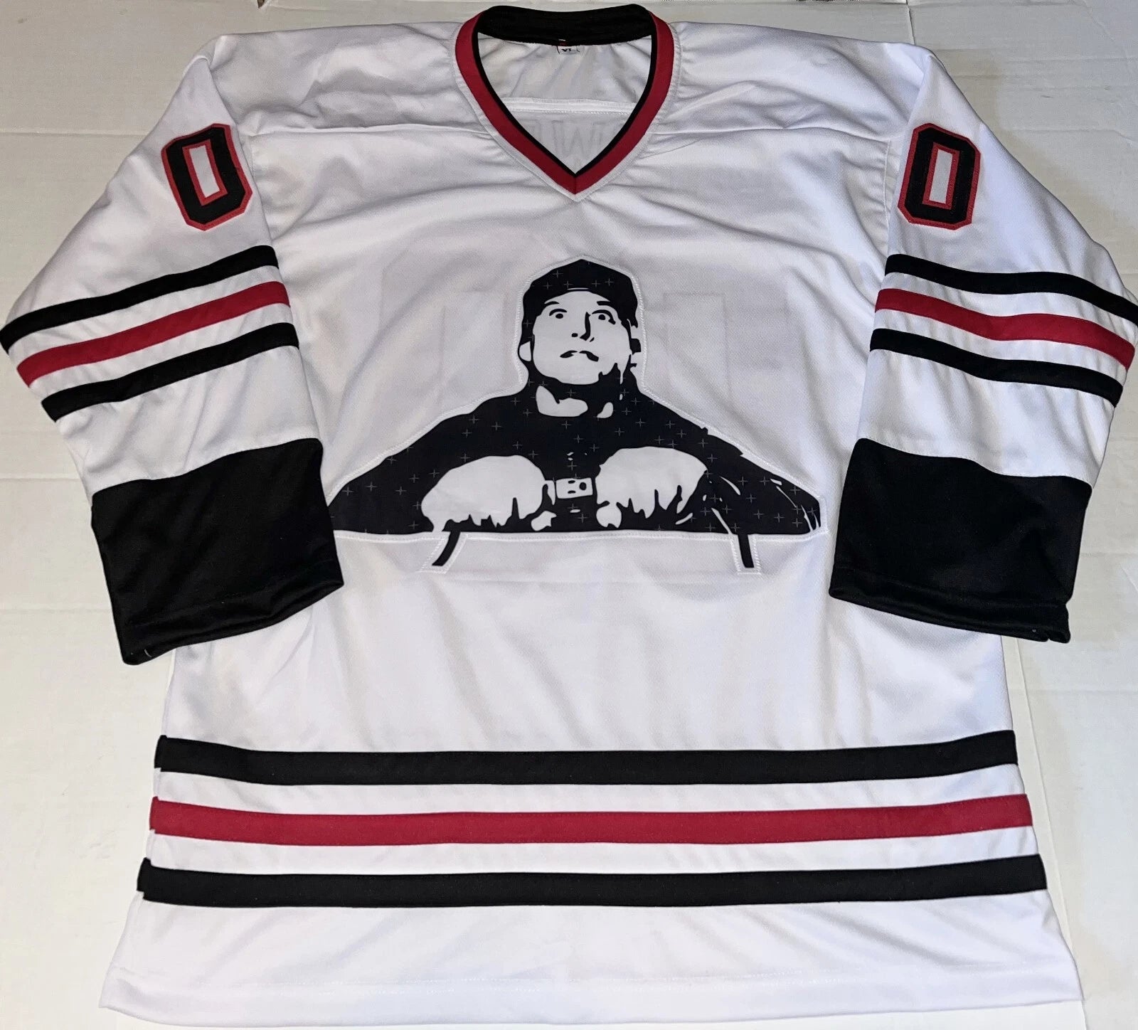 Chevy Chase & Beverly D'Angelo Dual Autographed *Custom* Griswold Blackhawks-Style #00 Jersey – COA