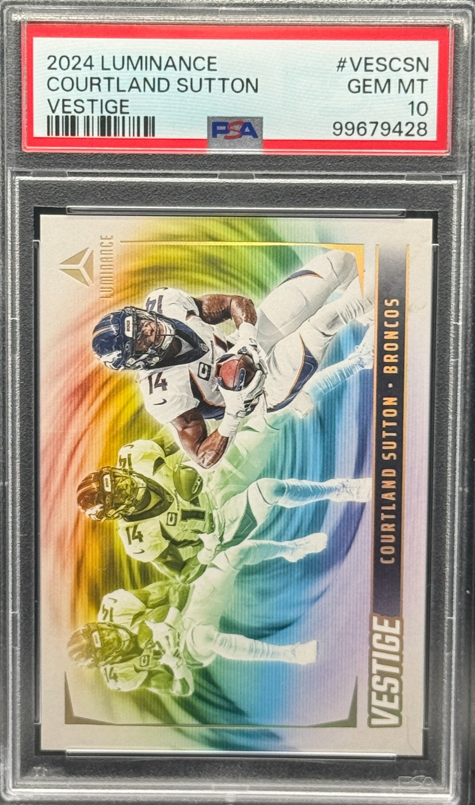 2024 Panini Luminance #VESCSN Courtland Sutton Vestige PSA 10