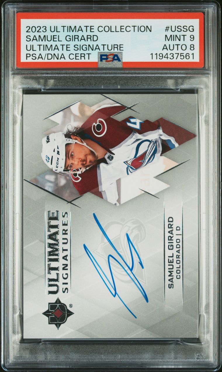 2023 UPPER DECK ULTIMATE COLLECTION ULTIMATE SIGNATURES #USSG SAMUEL GIRARD PSA 9