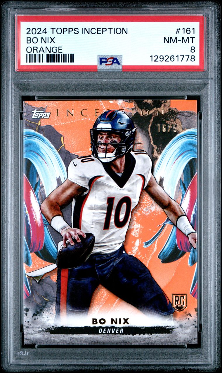 2024 TOPPS INCEPTION | ORANGE [#16/50] #161 BO NIX PSA 8